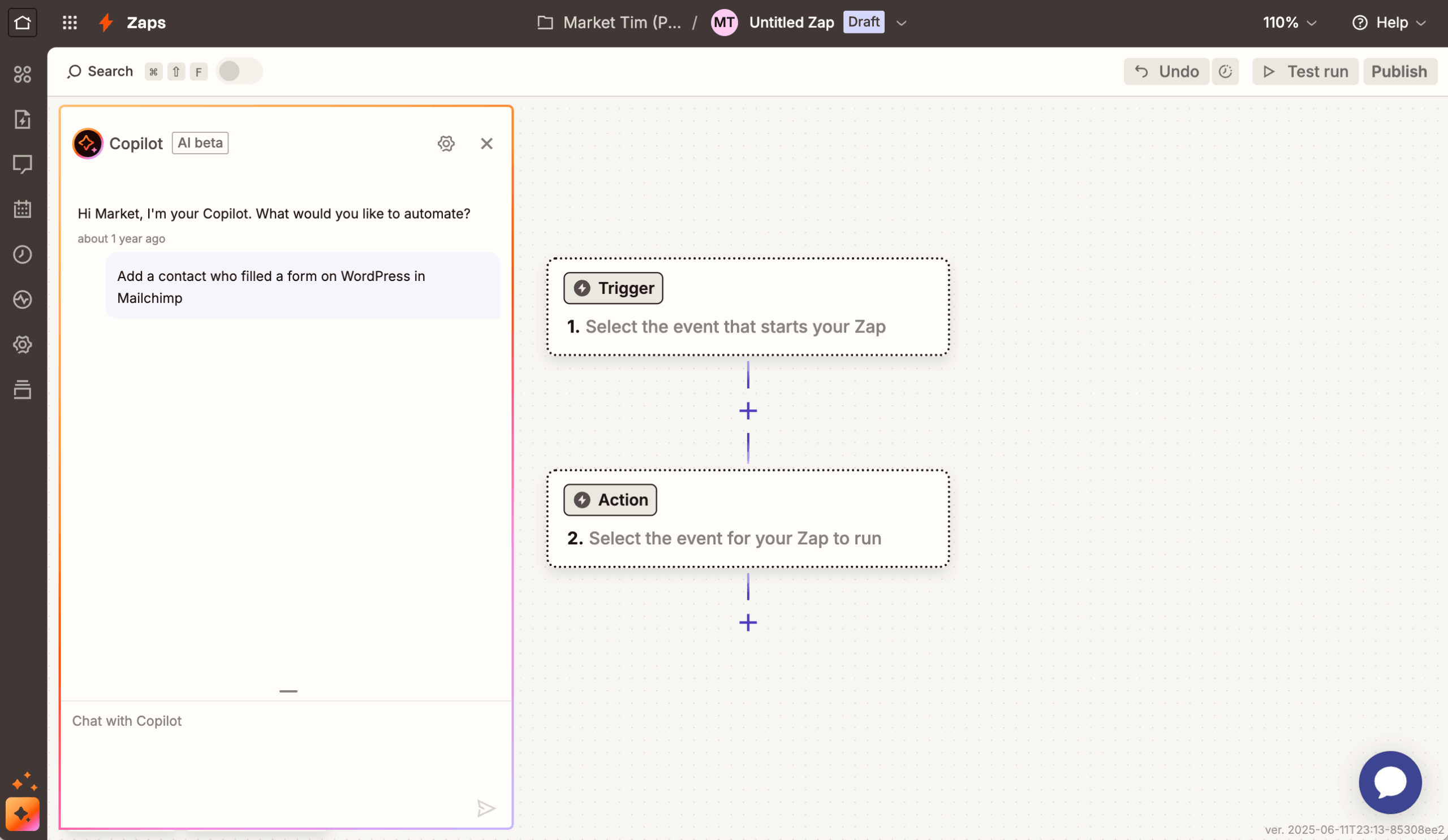 Canva de worfklow de Zapier IA